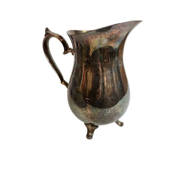 VINTAGE INTERNATIONAL SILVER  Co. water pitcher with ice lip 9" tall x 5 " openi - Picture 12 of 12